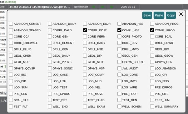 Screenshot of popup for CTAG assignment